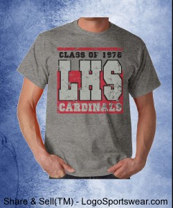 Gildan Cotton Adult T-shirt - CLASS OF 1978 LHS CARDINALS Design Zoom