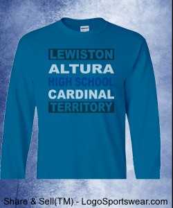 100% Heavyweight Ultra Cotton Long Sleeve Adult T-Shirt - LEWISTON-ALTURA HIGH SCHOOL CARDINA Design Zoom